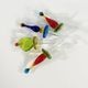 Set of 4 Italian vials made of Murano glass 1970s