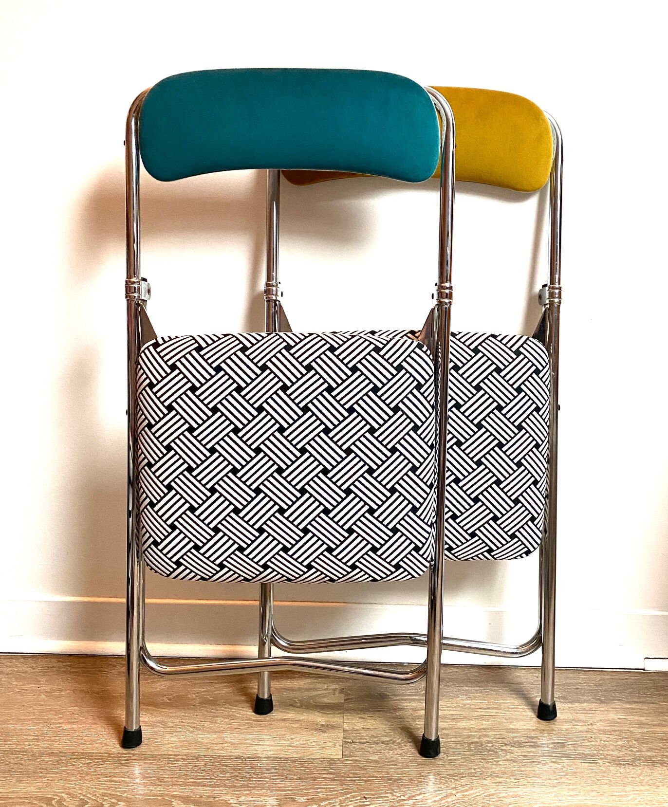 Folding chairs - 70s - upcycling