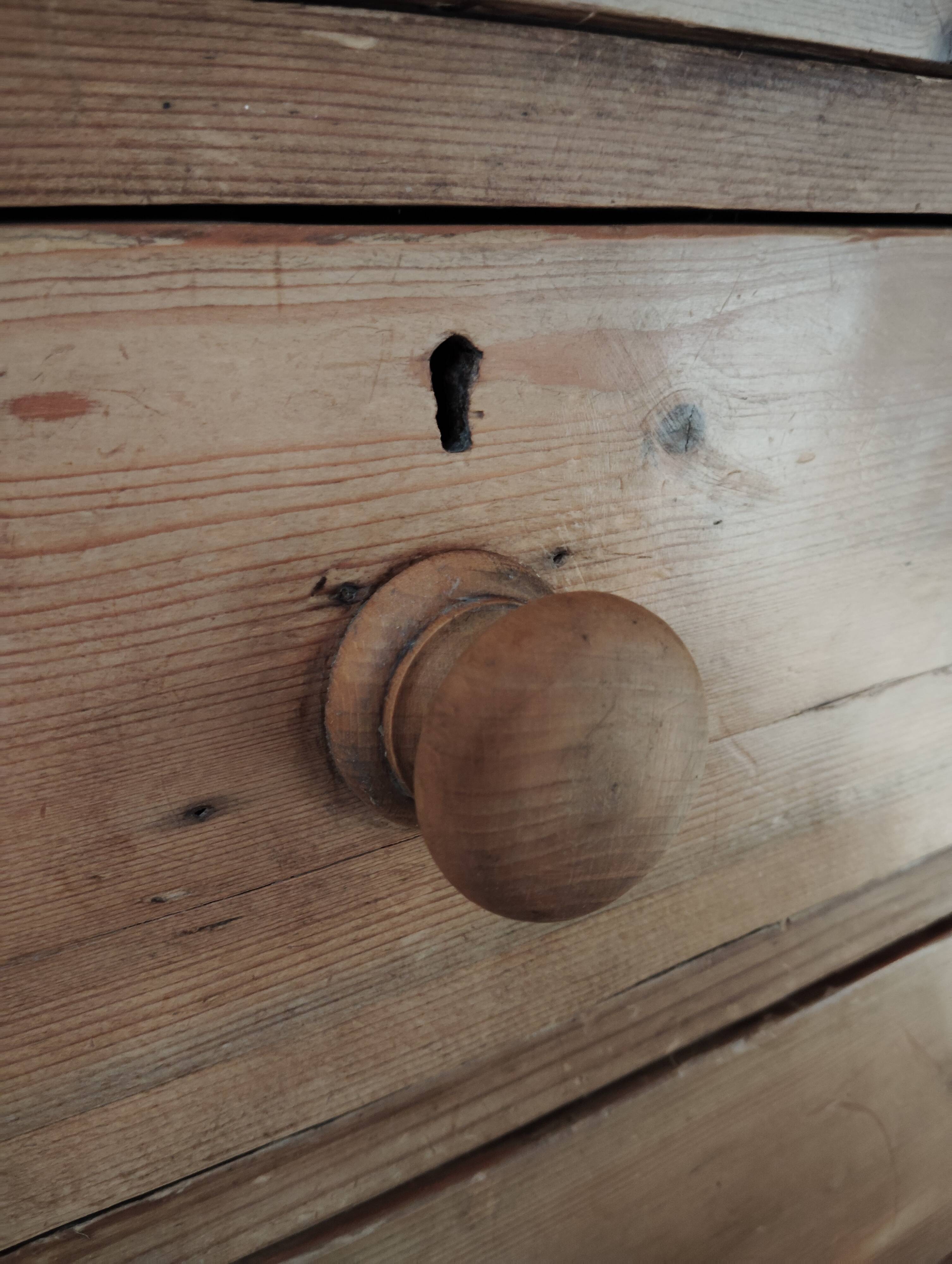 English desk in old pine