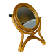 Rattan mirror on foot to pose vintage dressing table 60s