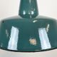 Lampe d'usine industrielle en émail vert, années 1960
