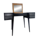 Vintage 1950s Italian Vanity/Desk with Mirror, in Solid Wood, Gio Ponti Style