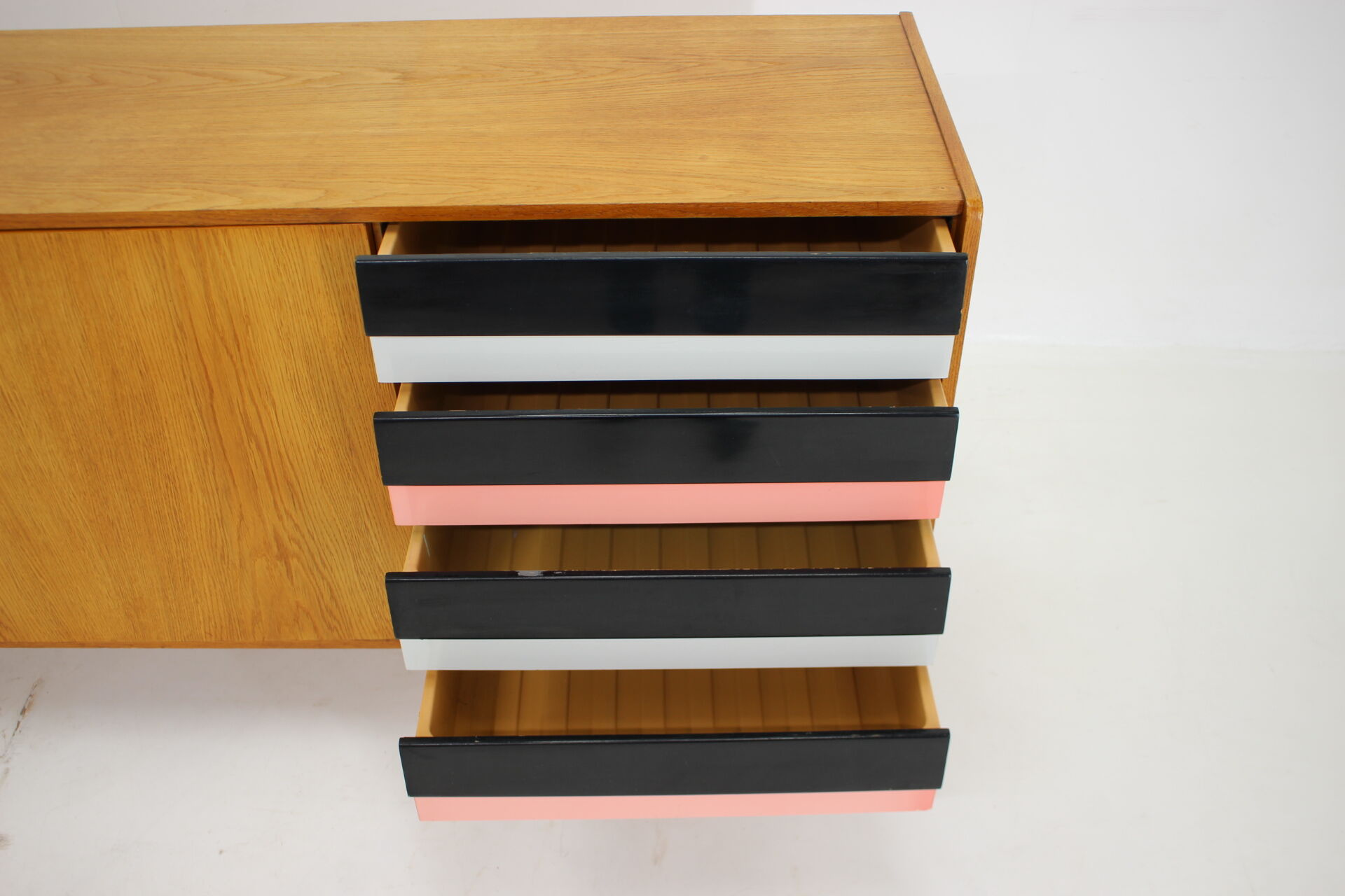 1960s Jiri Jiroutek Oak Sideboard, Czechoslovakia