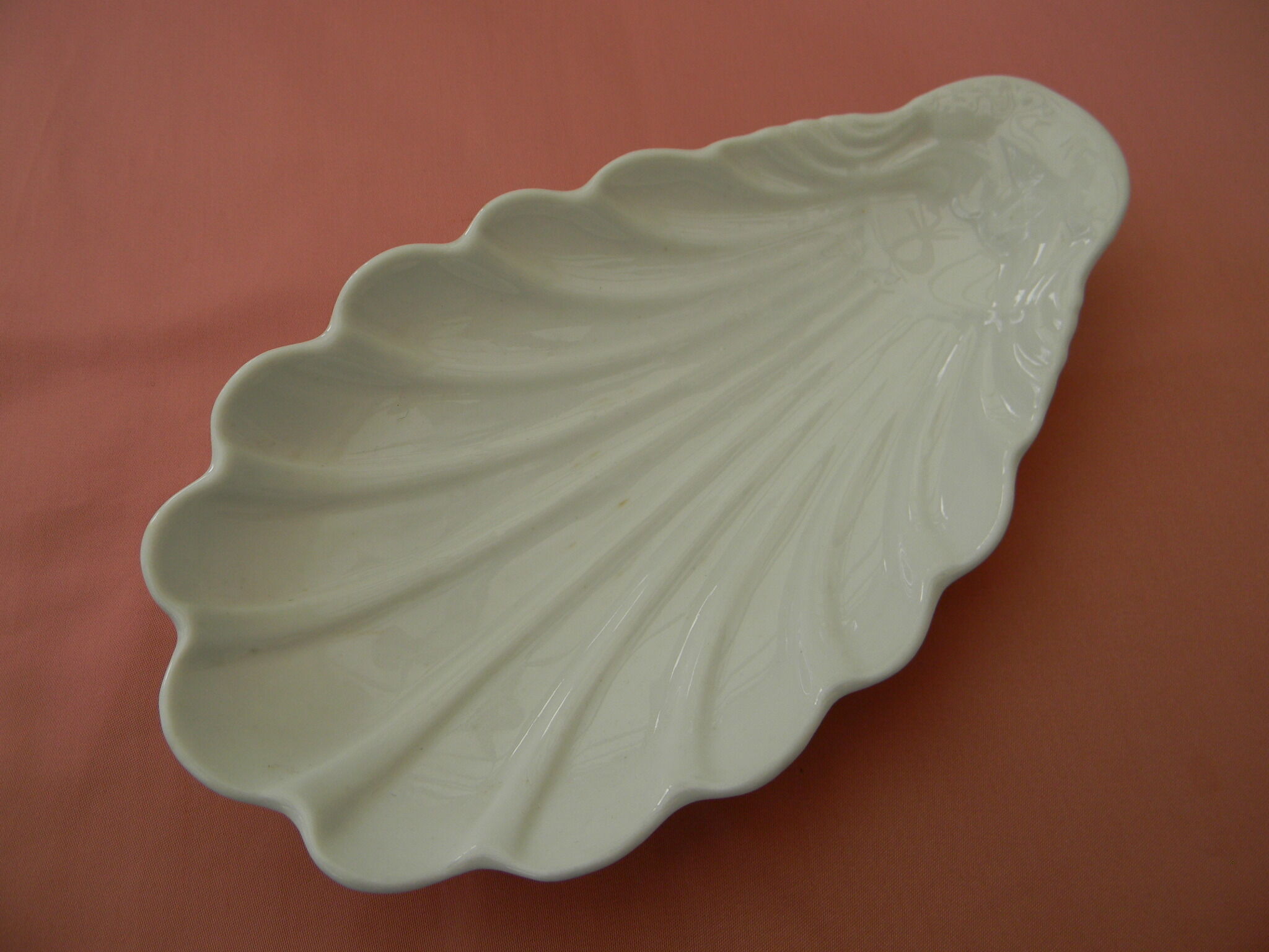 Old white porcelain ravier.