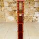 Vintage 5-tier turned wood shelf on legs.