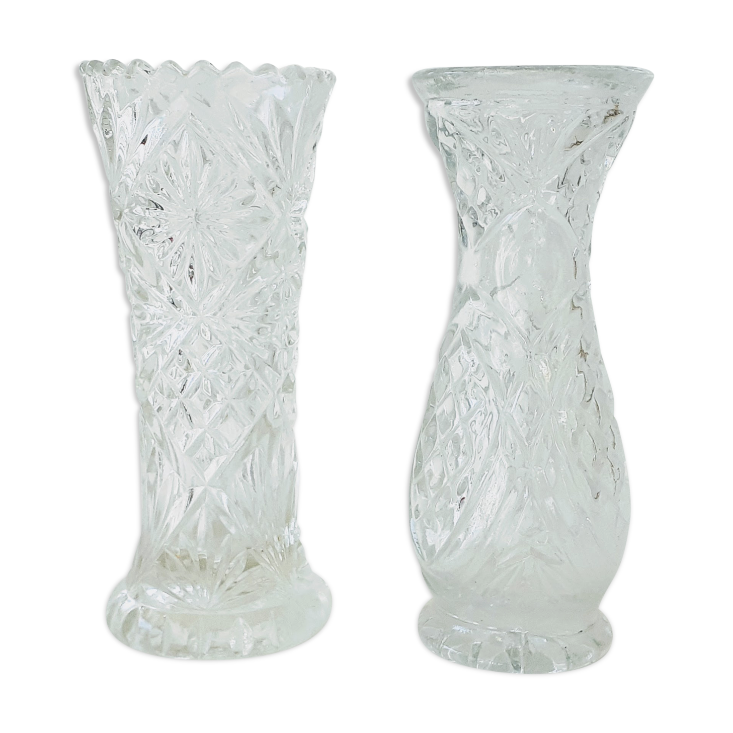 Vases in cut crystal