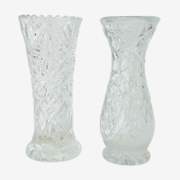 Vases en cristal taillé