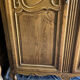 Norman Cauchoise wardrobe in medium oak, carved from the 19th century with a gendarme hat top.