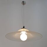 Mid-Century Modern Italian Murano Spiral Glass Pendant Lamp, 1970s