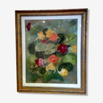 Pastel table capuchin old frame