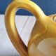 Vintage Mustard Enamelled Ceramic Teapot