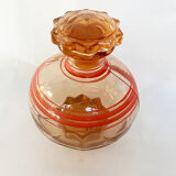 Old pink and red edict carafe