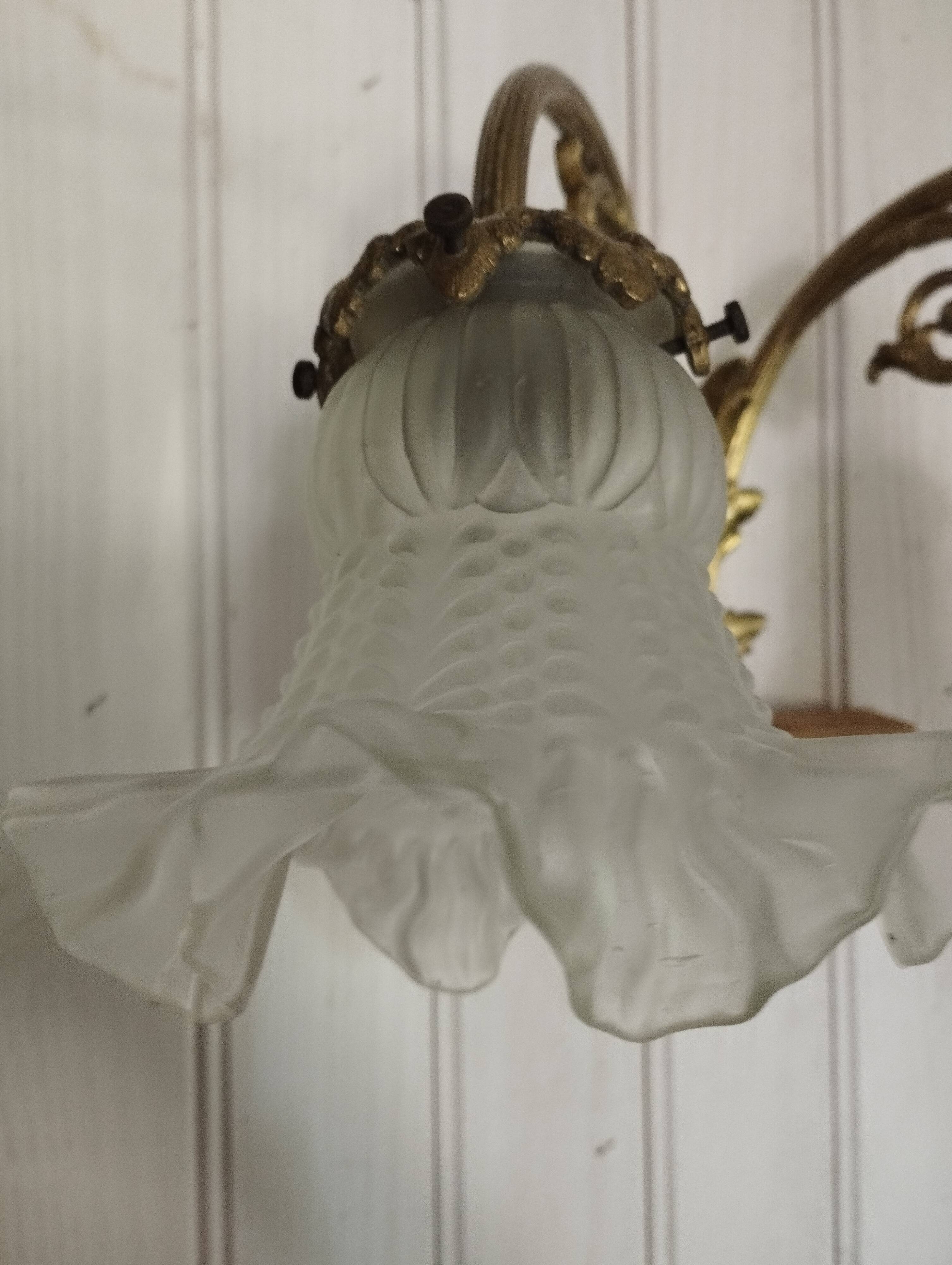 Pair of tulip wall lamps