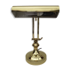 Desk/bank lamp, hinged gilded brass