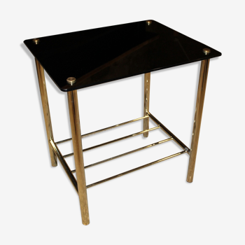 Gold metal side table