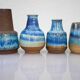 Mid-century modern art pottery vases by Michael Andersen, 1960s, set of 4