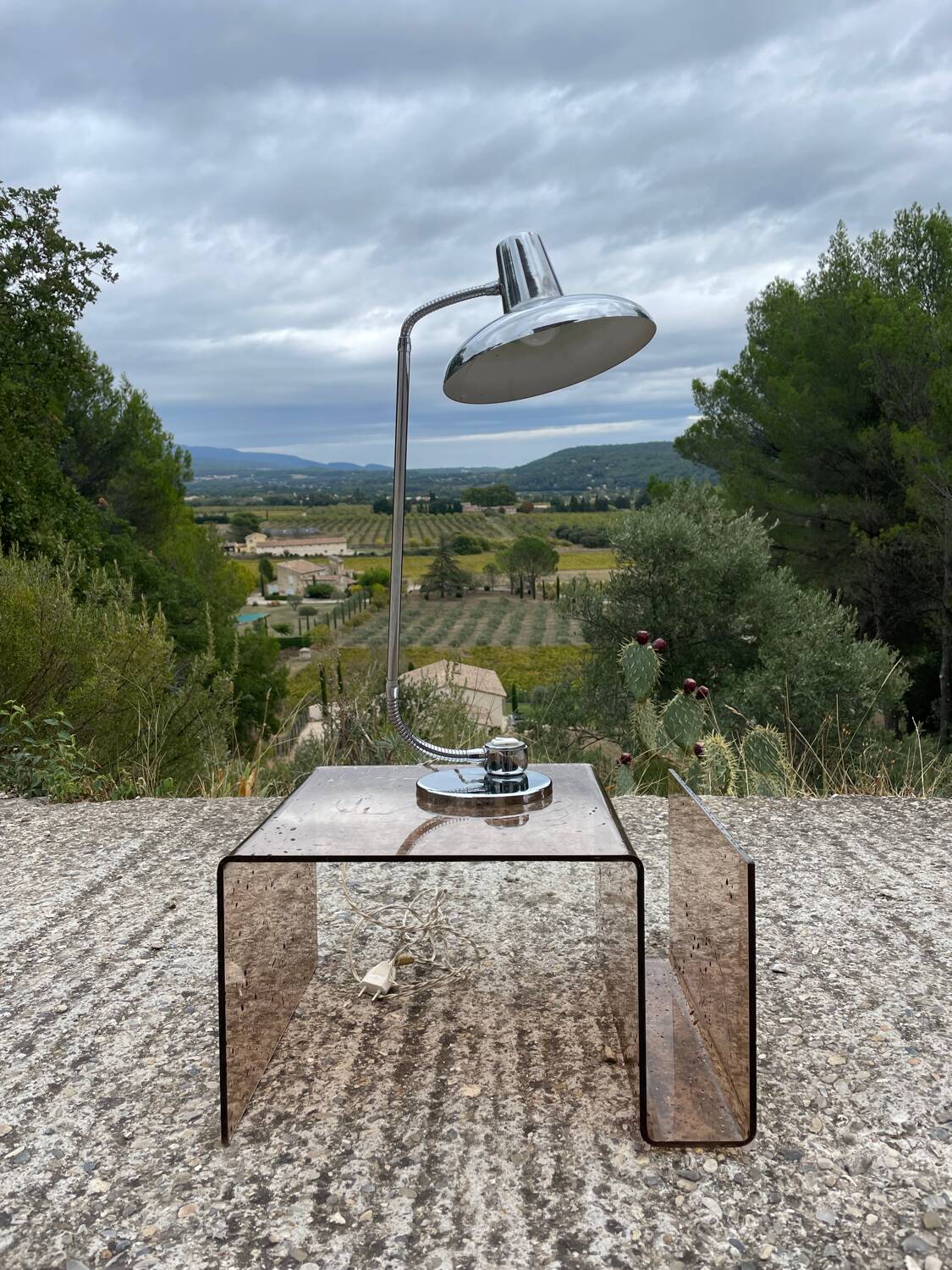 Lampe de bureau en chrome