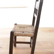17th-century farmhouse chair with carved motifs – wabi sabi
