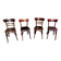 Set of 4 Fischel bistro chairs crocodile model 1930