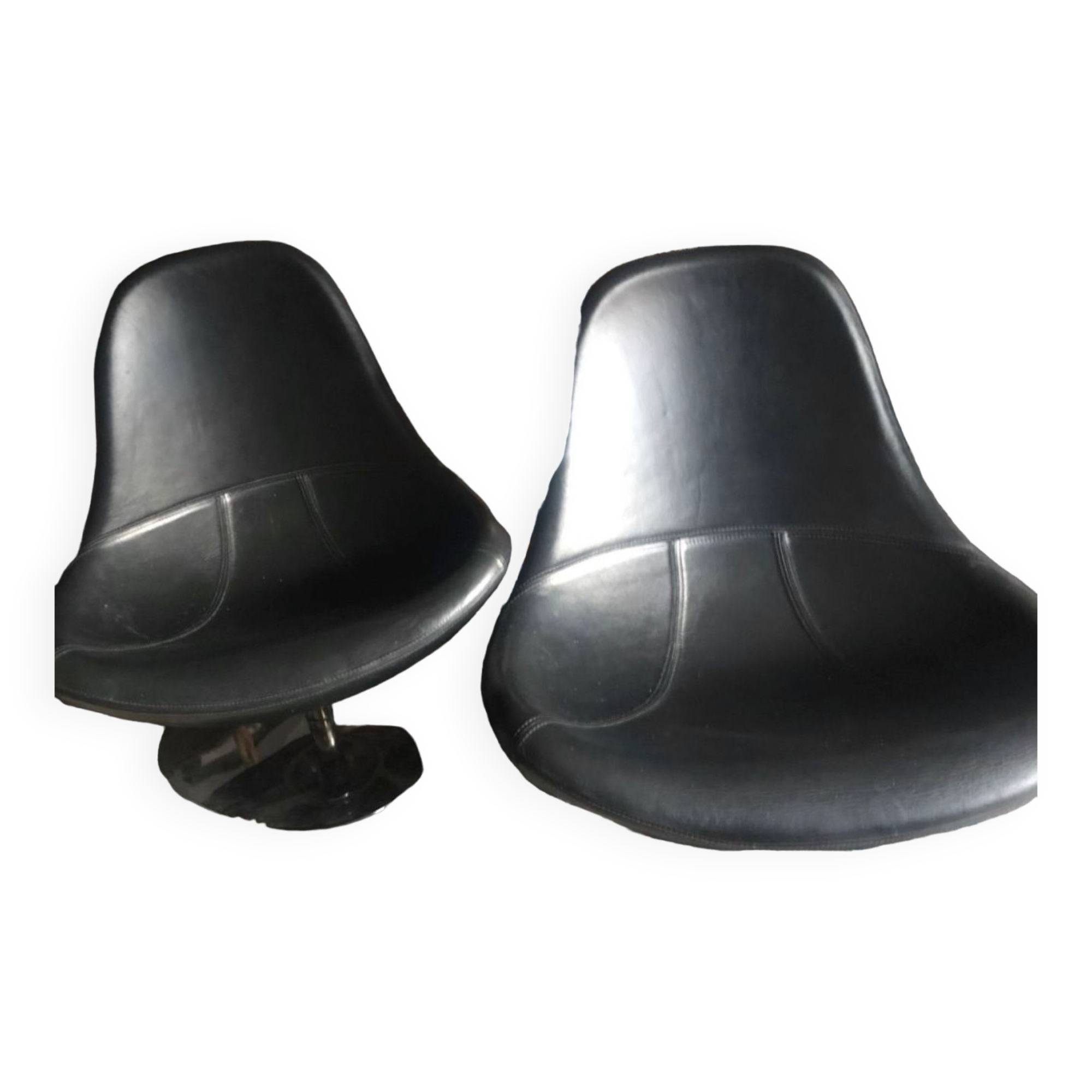 Ikea Tirup Armchairs in Black Leather