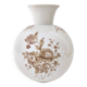 Ivory Ceramic Vase with Brown Floral Details by Rosenthal, Italy