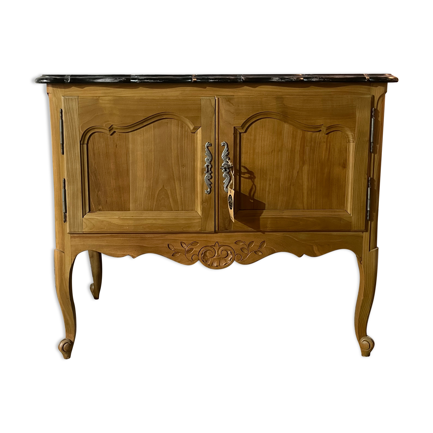 Buffet 2 doors in solid cherry louis XV style