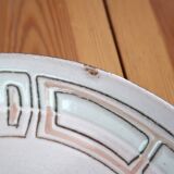 Hollow round dish "Maille" faience Niderviller, 60s