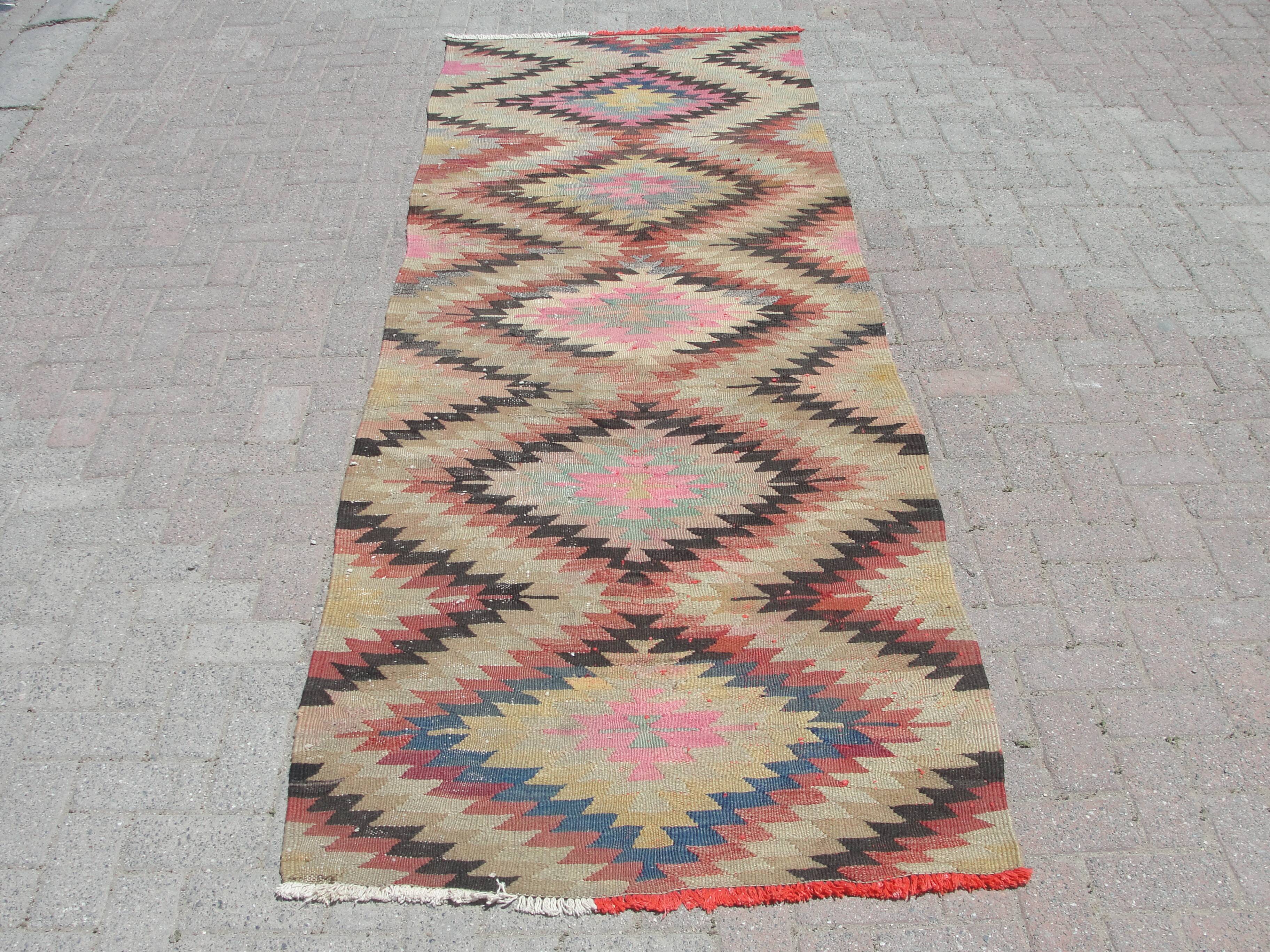 Handmade kilim rug runner