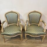 Pair of Louis XV style cabriolet armchairs