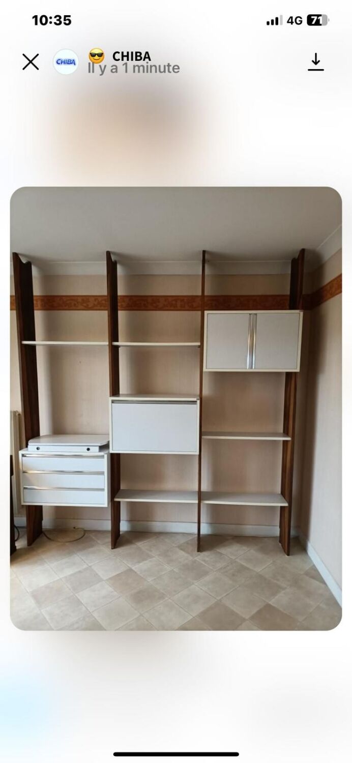 Modular shelving unit, Roche Bobois, 1970