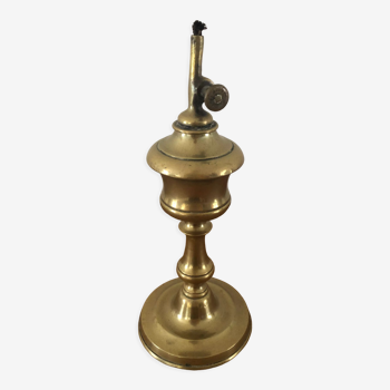 Old brass oil lamp