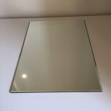 Vintage rectangular bevelled mirror, 1970s - 60x42cm