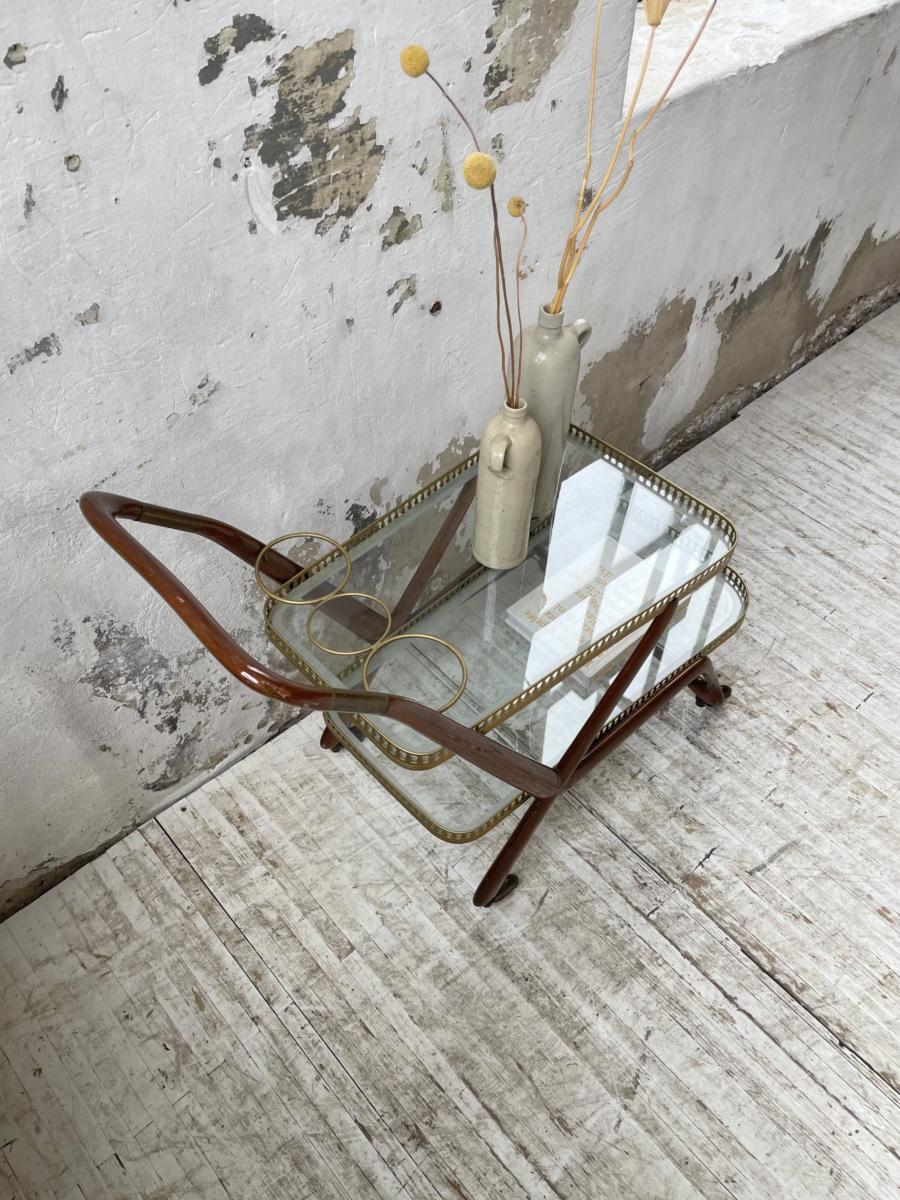 Italian Cesare Lacca style trolley, 1950s