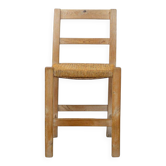 Chaise à assise tissée de style Ibiza, Espagne, années 1970