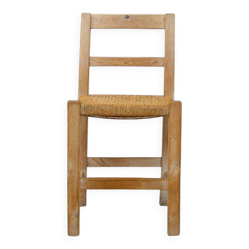 Woven Seat Ibiza Style Chair, Spain, 1970s