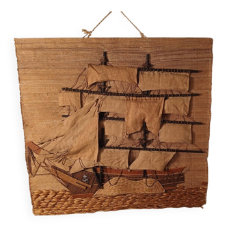 Tapisserie vintage décor bateau