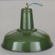 Industrial suspension in green enamelled sheet metal 40cm size L 1960