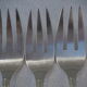 Fish service and its 6 silver-plated metal cutlery in the crossed ribbons model.