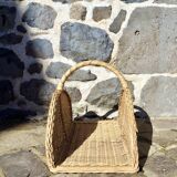 Wicker log basket