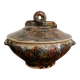 Ancien Cassolette Pot Grès Poterie Lucien Talbot de la Borne Marron Vintage