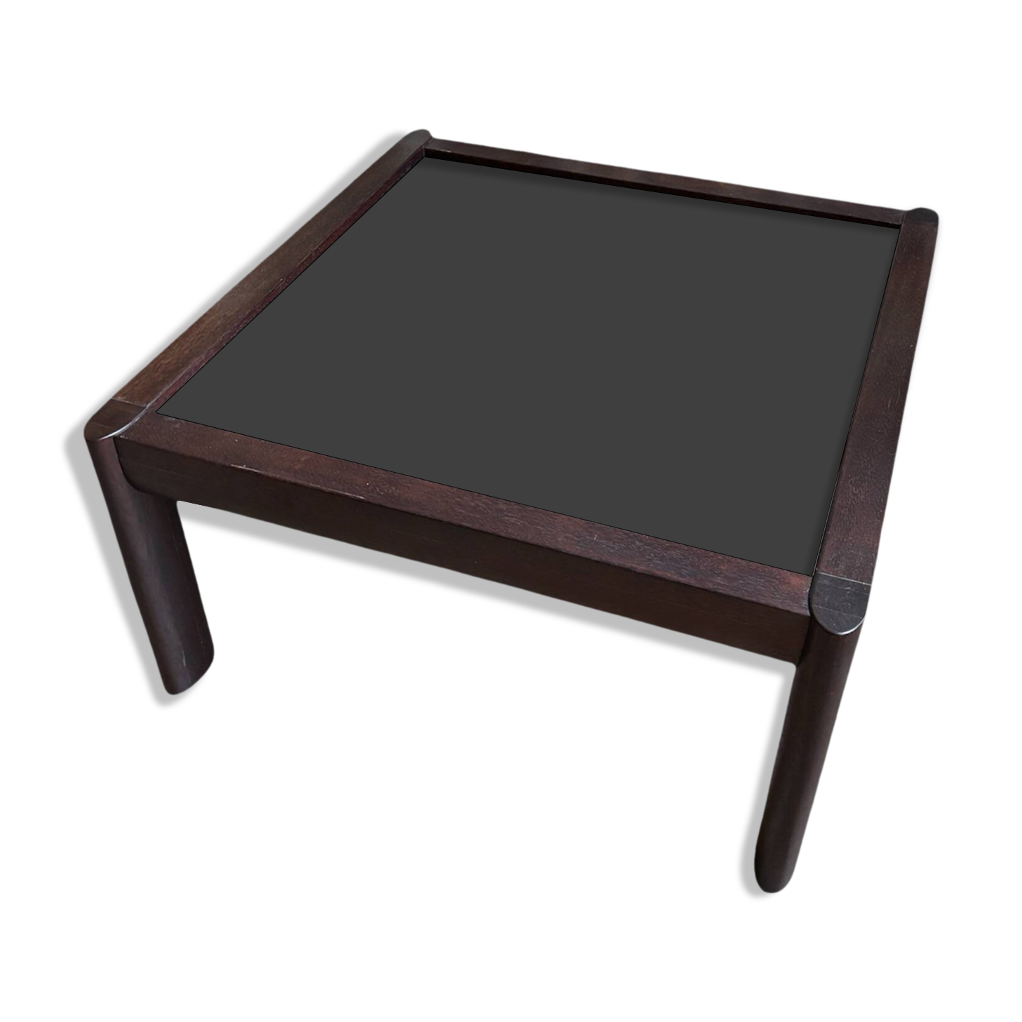 Teak and smoked glass coffee table produced by Ekornes, Denmark