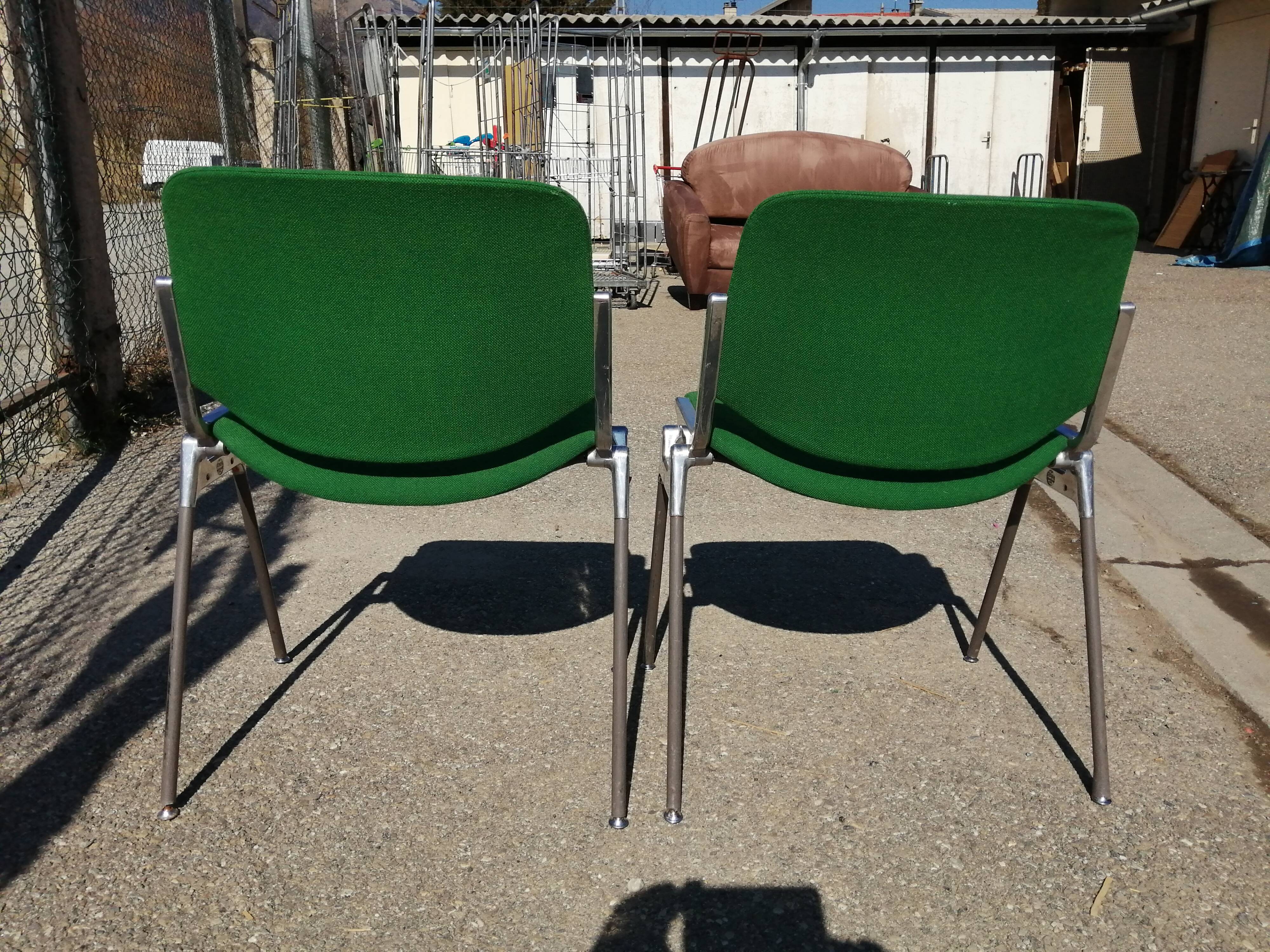 Duo de chaises Castelli DSC106 vert vintage