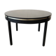 Table ronde bois noirci