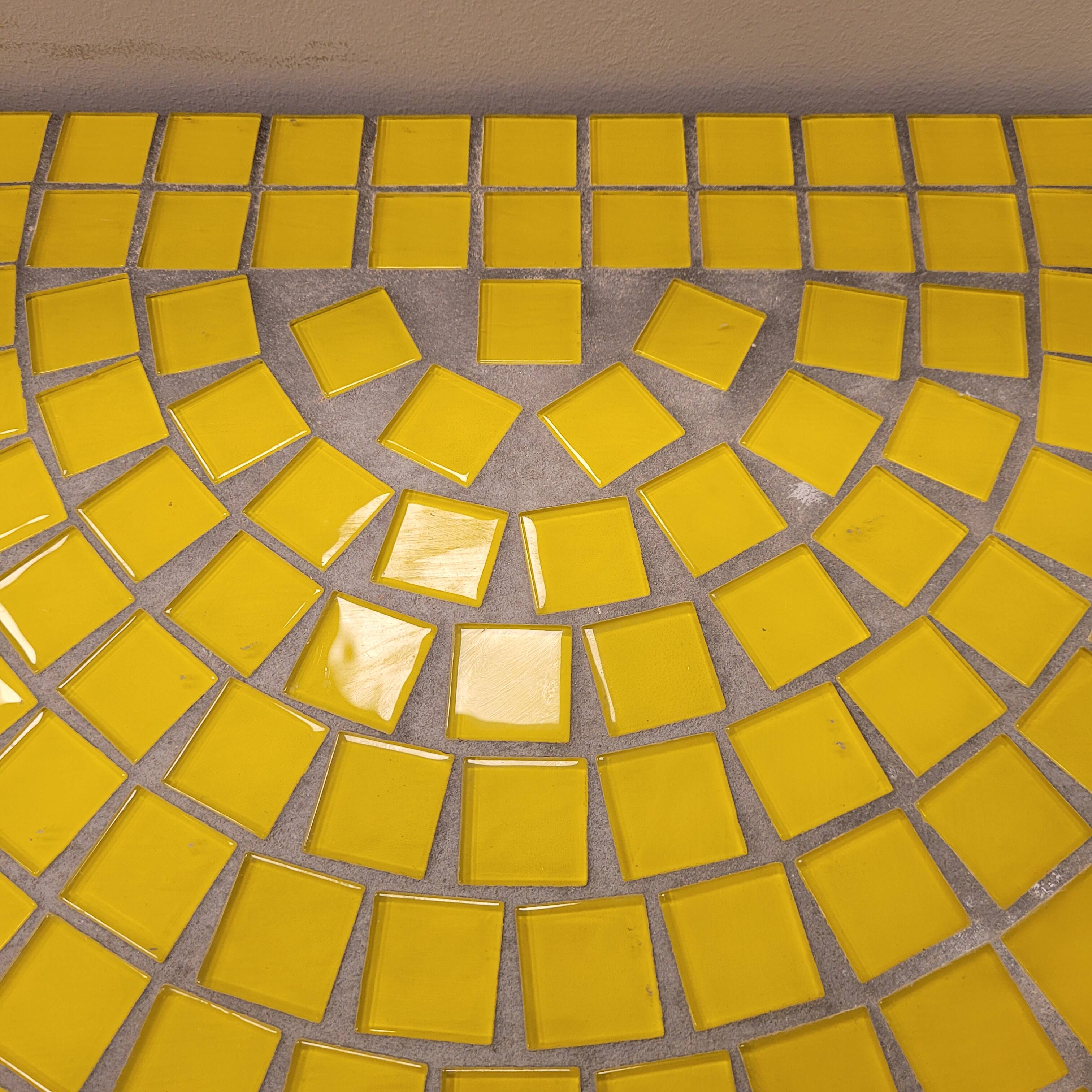 Pair of floating consoles, tesela mosaic, Art Decó, 50's – France