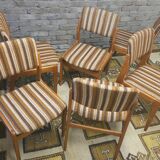 Set of 6 vintage Scandinavian chairs from the 1970s