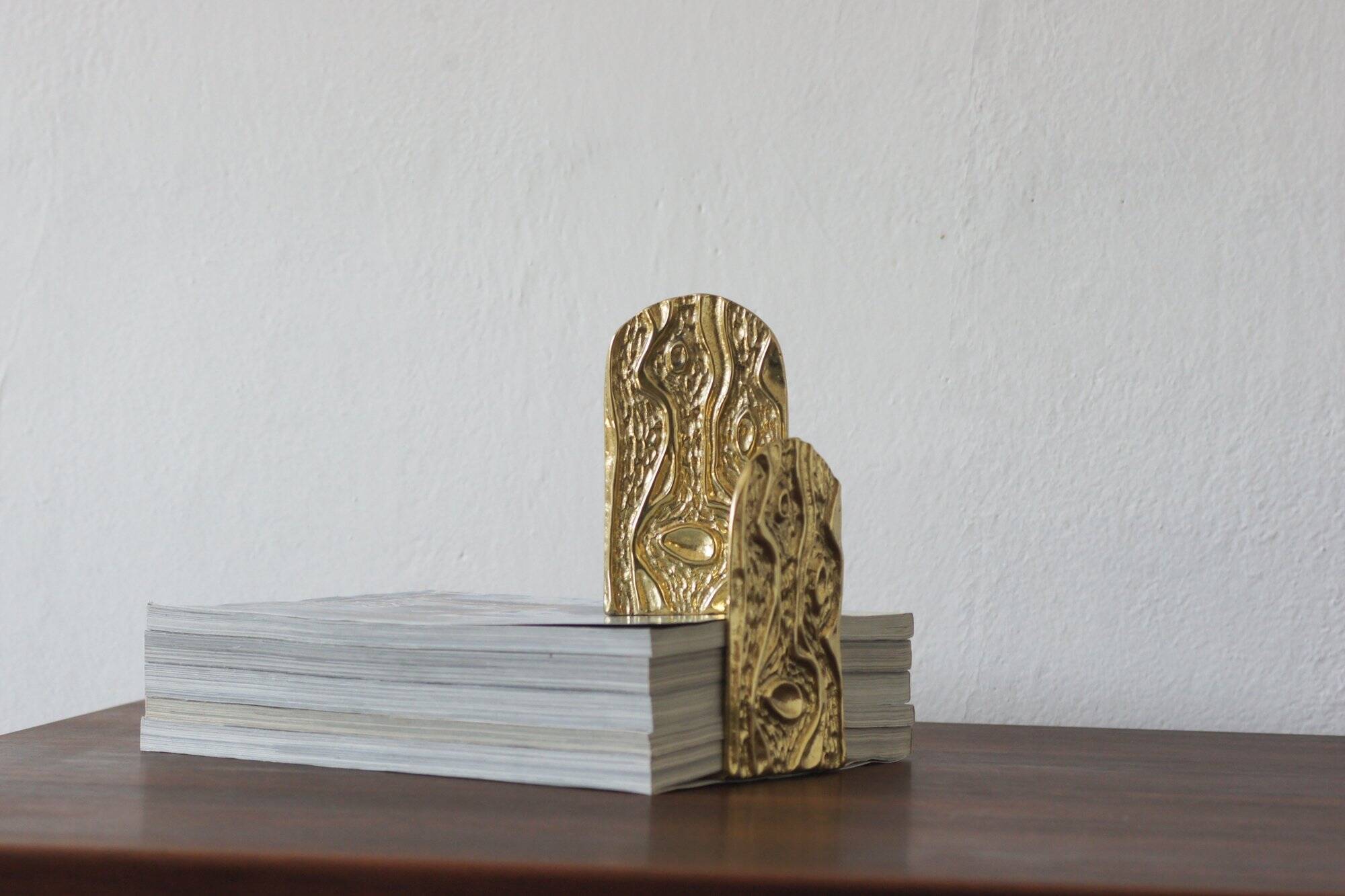 Mid-Century Modern Brass Bookends, 1960s, Set of 2