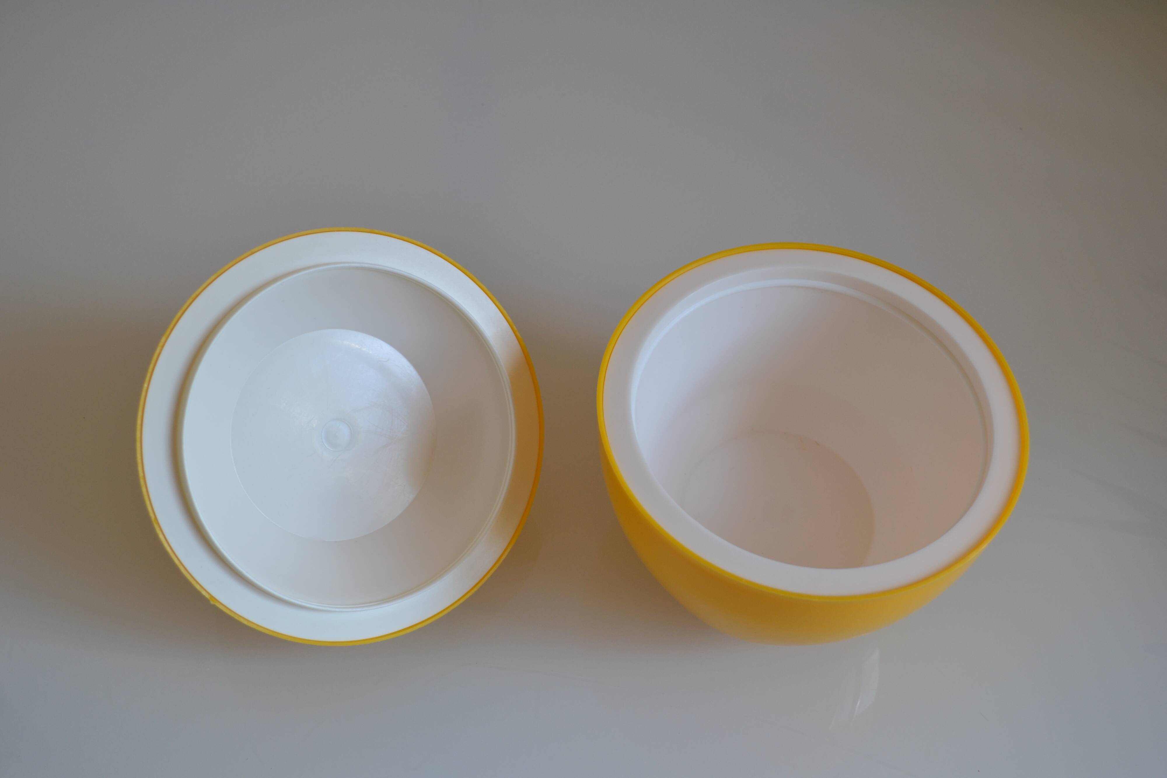 Vintage yellow apple ice bucket or ice cubes 1970 70's