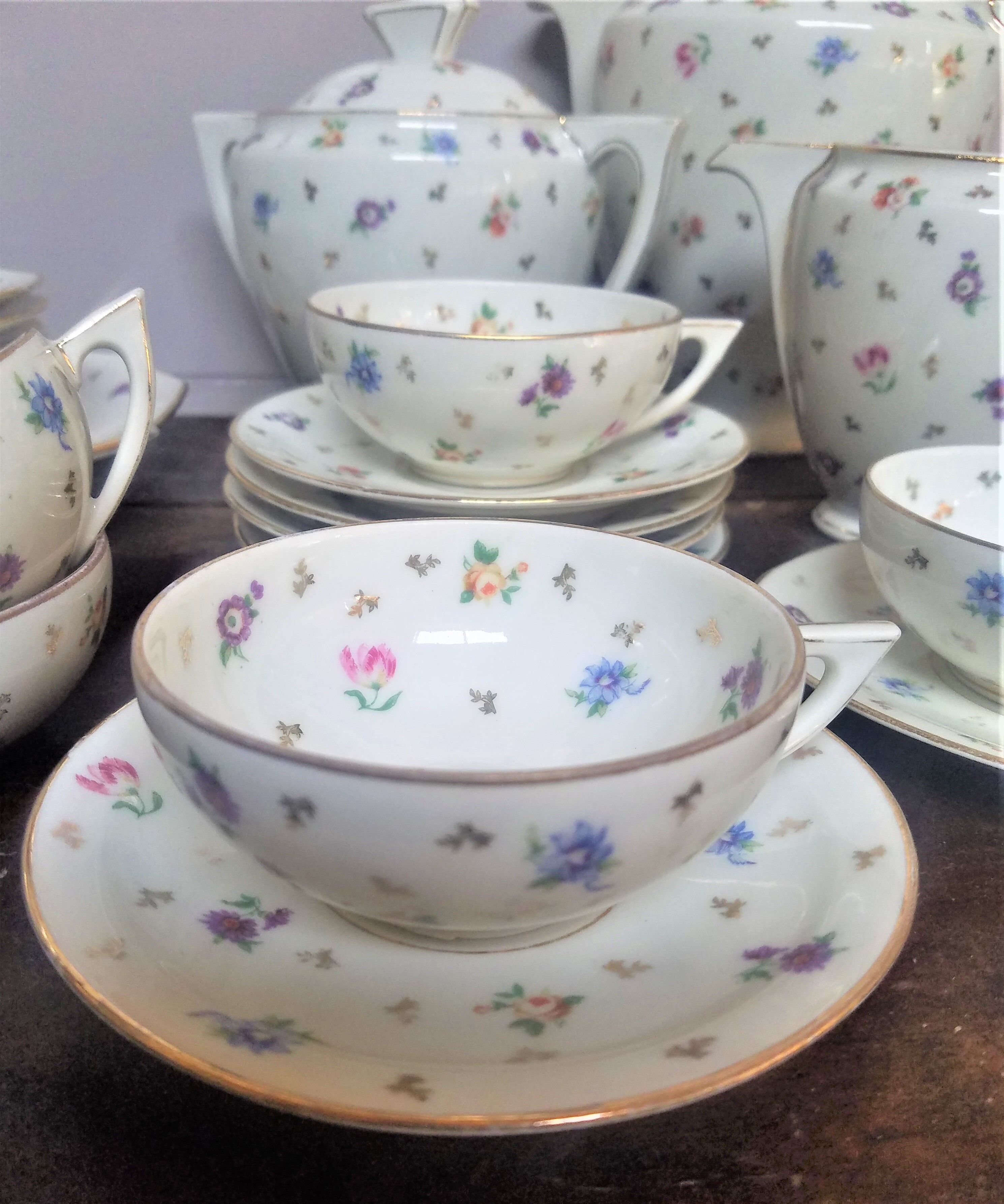 Tea and dessert service art deco