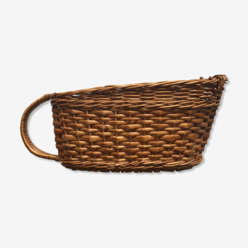 Panier porte-bouteille en rotin