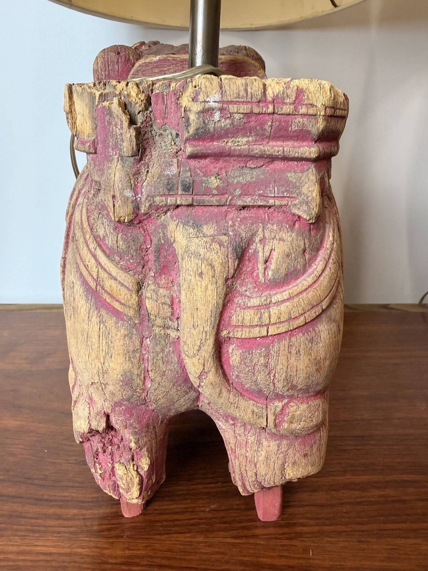 Pair of elephant lamps by Claude de Muzac (1934-2022) – Sculpted wood